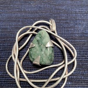 Unique Handmade Sterling Silver .925 stamped Turquoise Large Slide for Necklace